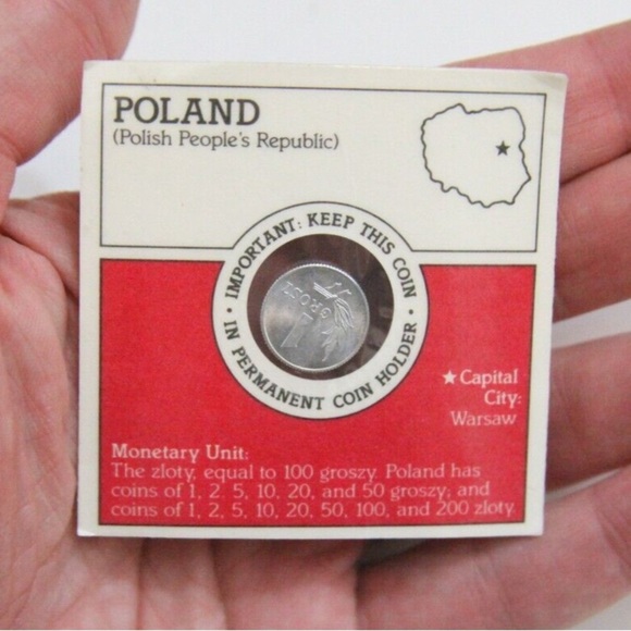 Poland 🇵🇱 Kelloggs “Golden Crisp” 1949 Coin Holder with Coin Sealed Grosz - Picture 4 of 4